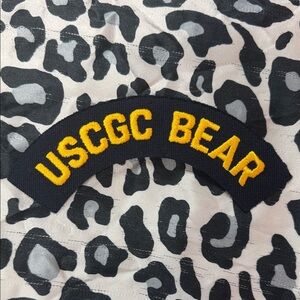 USCGC Bear embroidered naval Patch with Yellow Lettering